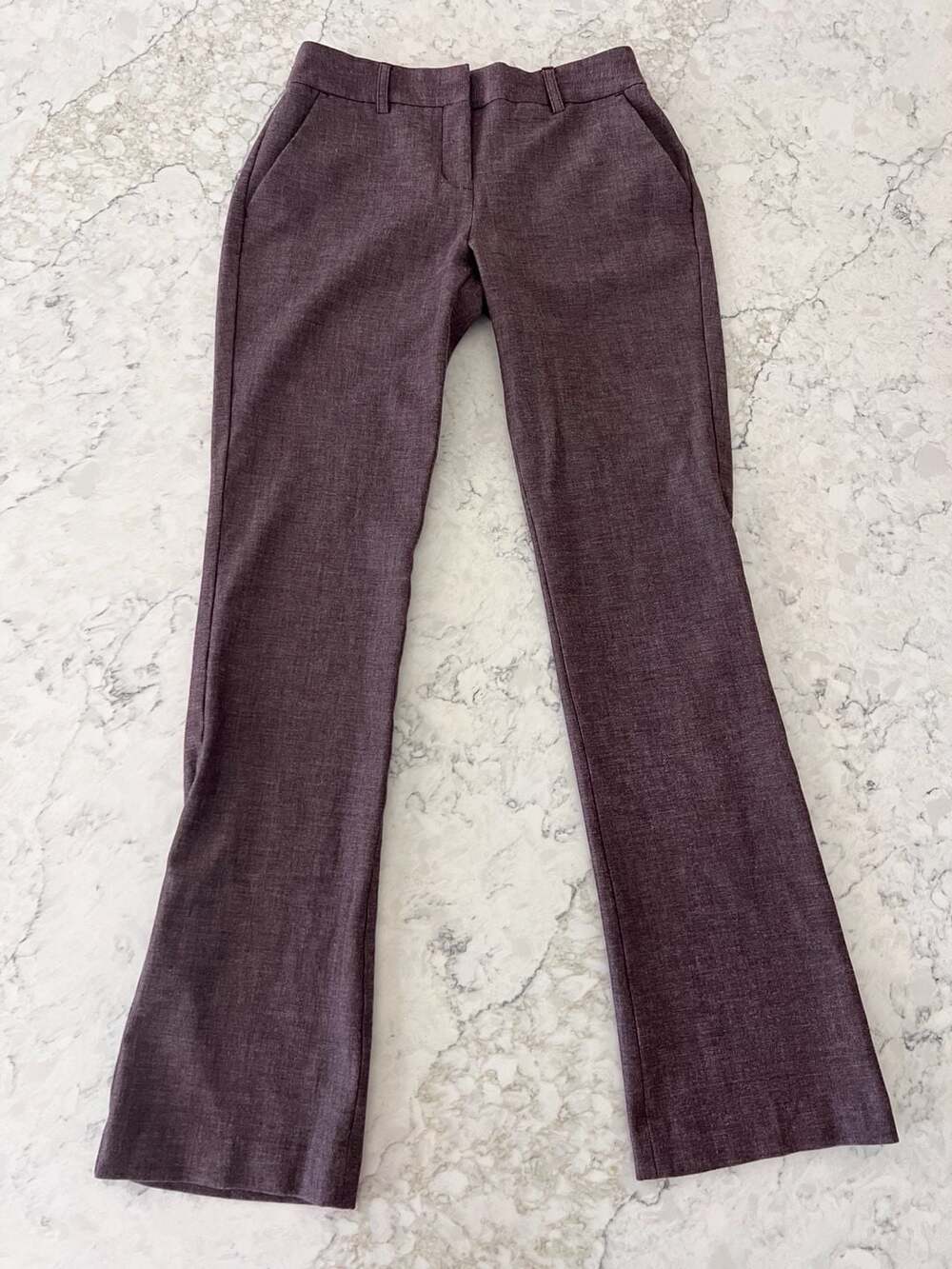 Express Editor Mid-Rise Bootcut Heathered Dress Pants Size 2R - Picture 3 of 11